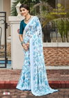 White Queen By Kashvi Georgette Printed Wholesale Saree Suppliers In Mumbai
